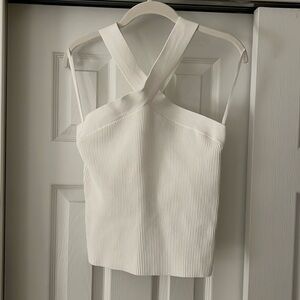 EUC halter neck white Aritzia tank